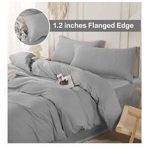 New 100% Organic Cotton Gray Pillow Shams